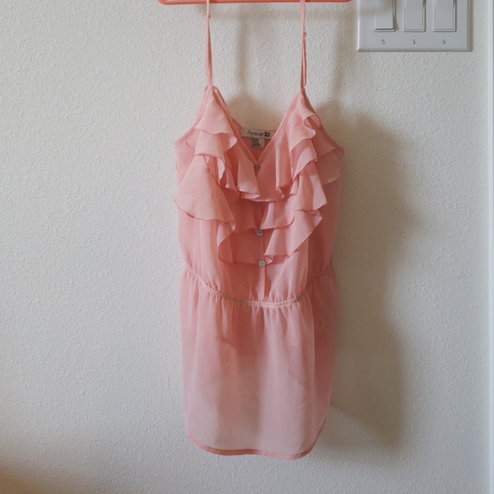 A forever21 sheer pink blouse
